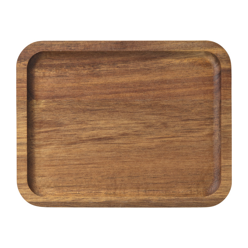 tray acacia klein - bruin - 14x18x1.5 cm