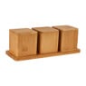 Voorraaddoosjes bamboe - 3 doosjes