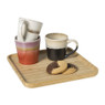 Bamboe tray vierkant - bruin - 1.8x24.5x24.5 cm