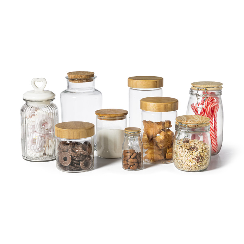 Voorraadpot met bamboe deksel - 600 ml 