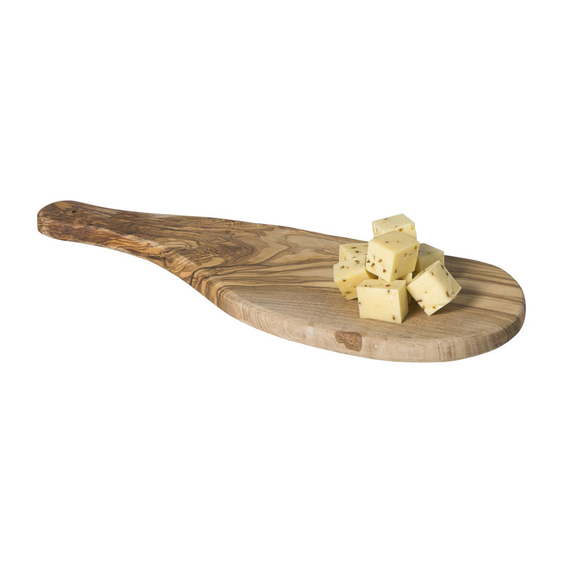 Borrelplank olijfhout medium - bruin - 35x14 cm