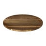 Borrelplank met streepjes - bruin - ø46x1.8 cm