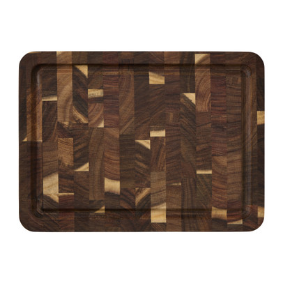Snijplank acacia gevlamd - bruin - 22x30 cm