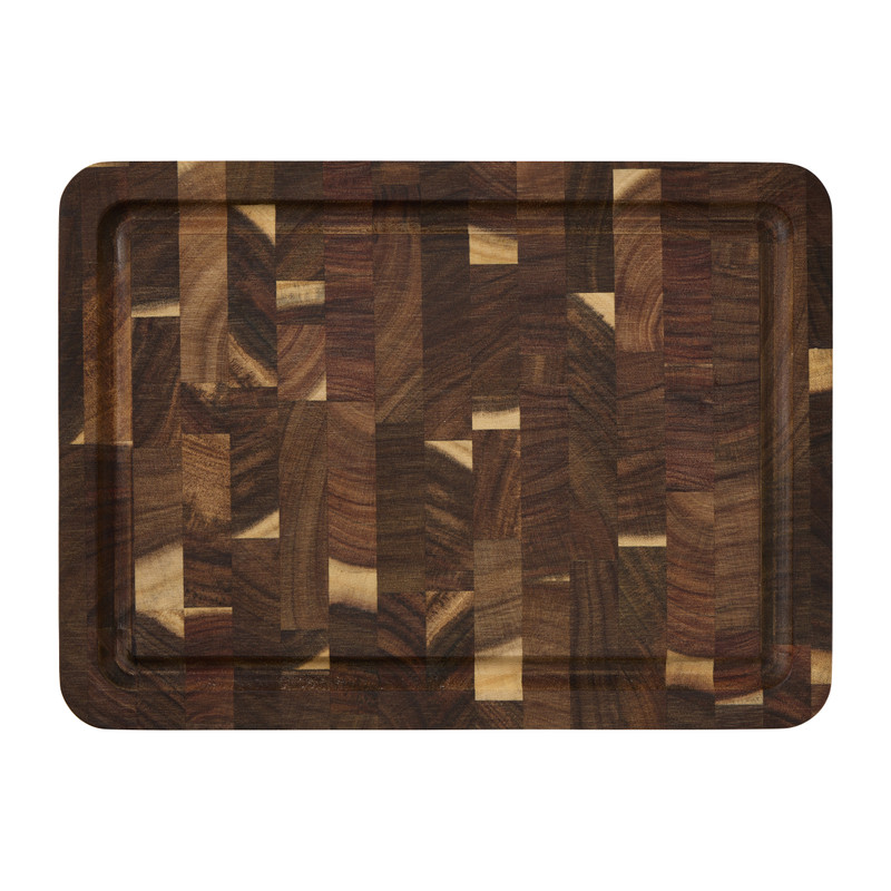 Snijplank acacia gevlamd - bruin - 22x30 cm