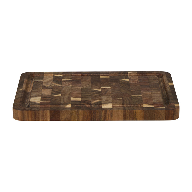 Snijplank acacia gevlamd - bruin - 22x30 cm