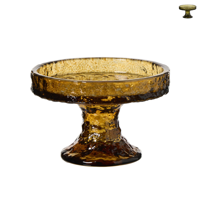 Plateau glas - multikleur - ø9.7x6.5 cm