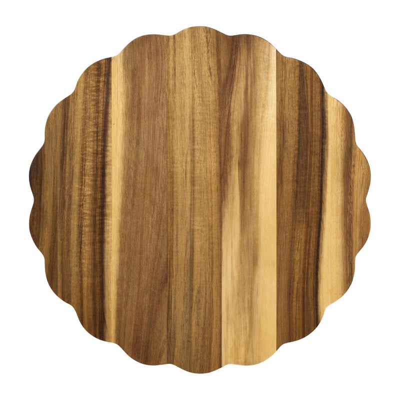 Borrelplank bloem - acaciahout - ø30x1.5 cm