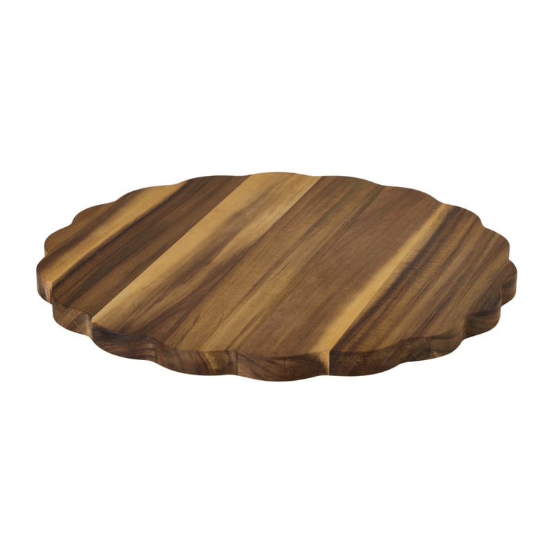 Borrelplank bloem - acaciahout - ø30x1.5 cm