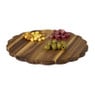 Borrelplank bloem - acaciahout - ø30x1.5 cm