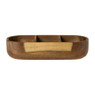 Borrelplankje met 3 vakken acaciahout - bruin - 5x21.5x9 cm