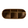 Borrelplankje met 3 vakken acaciahout - bruin - 5x21.5x9 cm