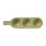 Borrelplateau met 3 vakken - groen - 3.3x26x7.5 cm