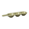 Borrelplateau met 3 vakken - groen - 3.3x26x7.5 cm