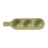 Borrelplateau met 3 vakken - groen - 3.3x26x7.5 cm