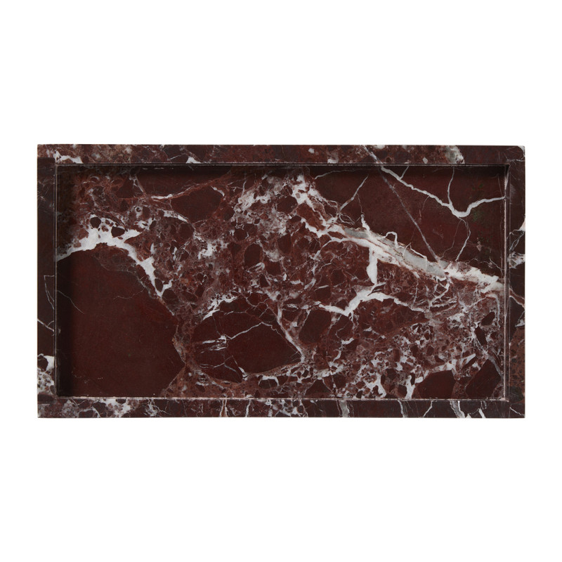 Plateau marmer - rood - 2.2x27x15 cm