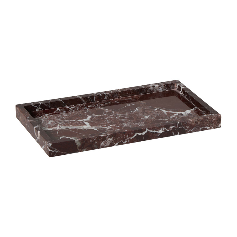 Plateau marmer - rood - 2.2x27x15 cm