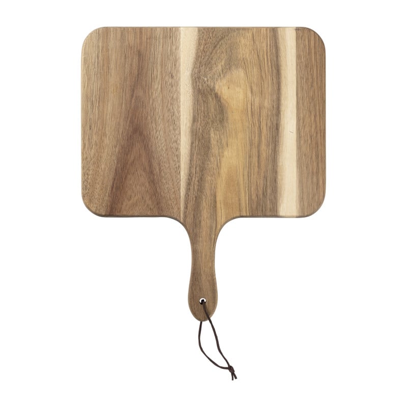 Borrelplank acacia met handvat - 34x29 cm