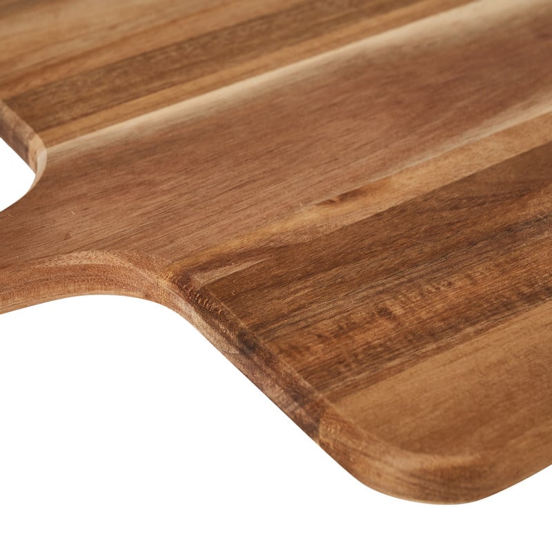 Borrelplank acacia met handvat - 34x29 cm
