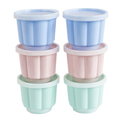 Puddingvormen - pastel - set van 6