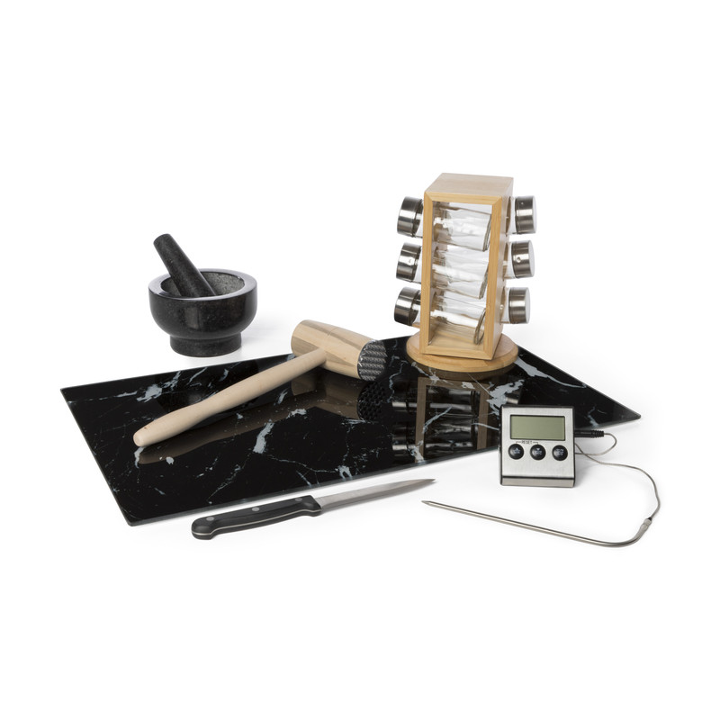 Snijplank marmeren look - zwart - 30x42x0.04 cm