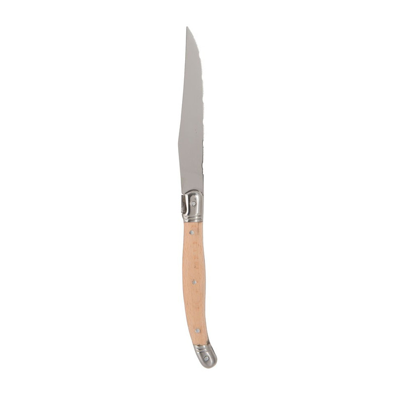 Steakmessen 23 cm - hout - set van 4