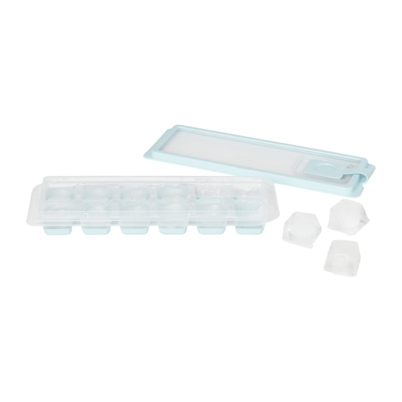 Ijsblokjeshouder vierkantjes - 12 vakjes - blauw