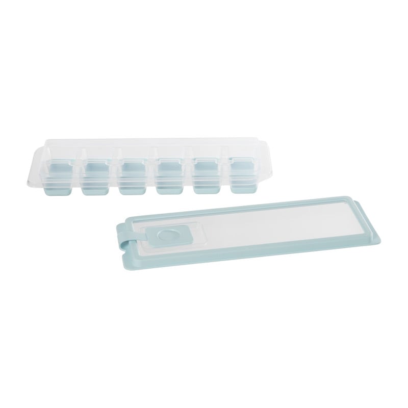 Ijsblokjeshouder vierkantjes - 12 vakjes - blauw