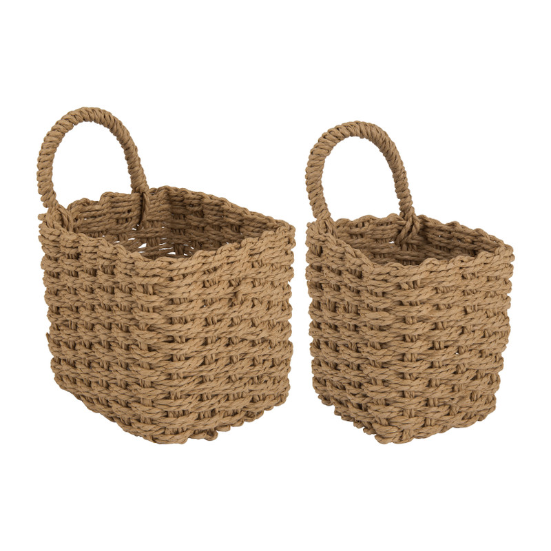 Keukenmandjes set - crème - 15x15x14,5 cm