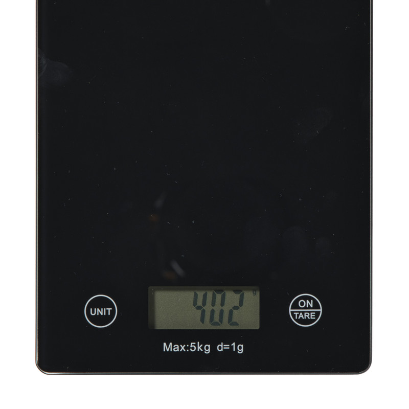 Digitale keukenweegschaal - zwart - 1.7x20x14.5 cm