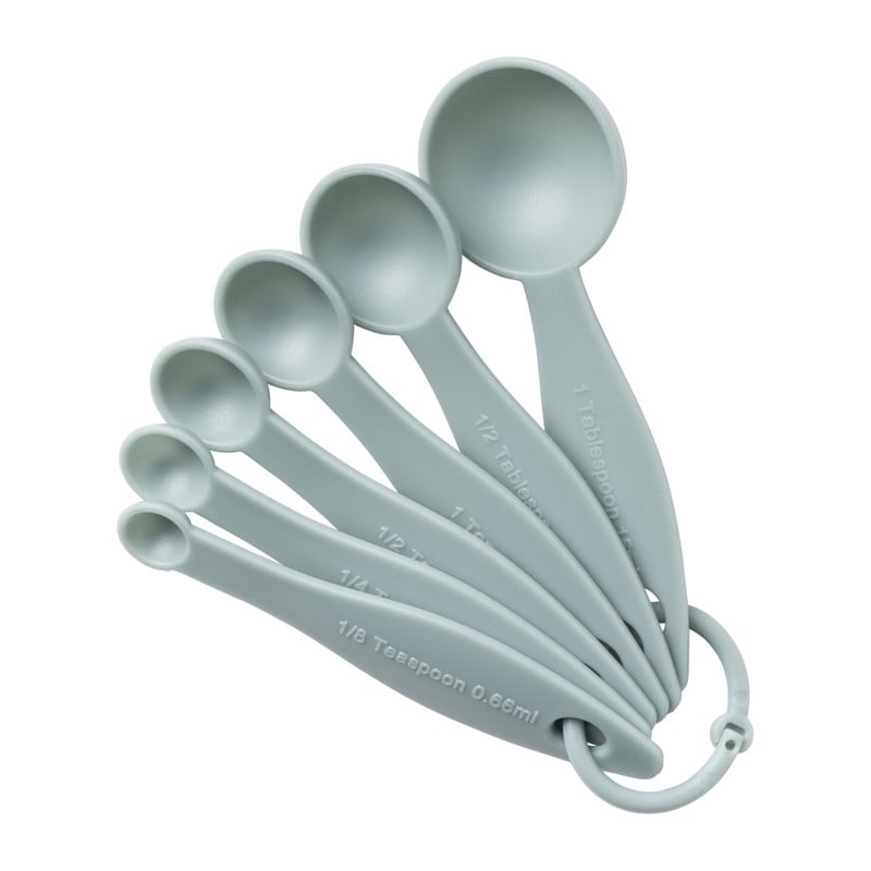 Maatlepeltjes - blauw - set van 6