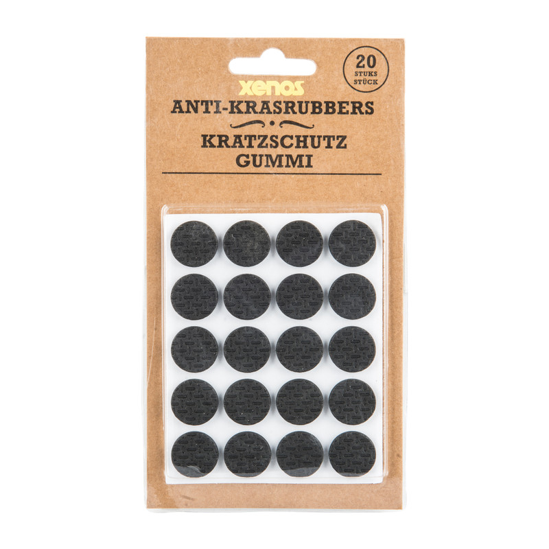 Anti-krasrubbers - zwart - set van 20