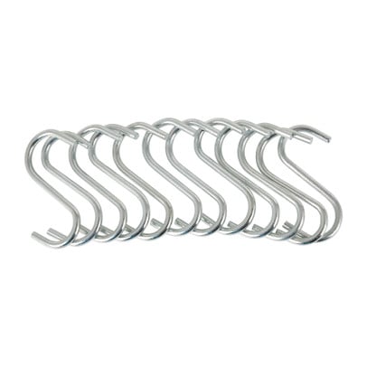 S haken - rvs - set van 12