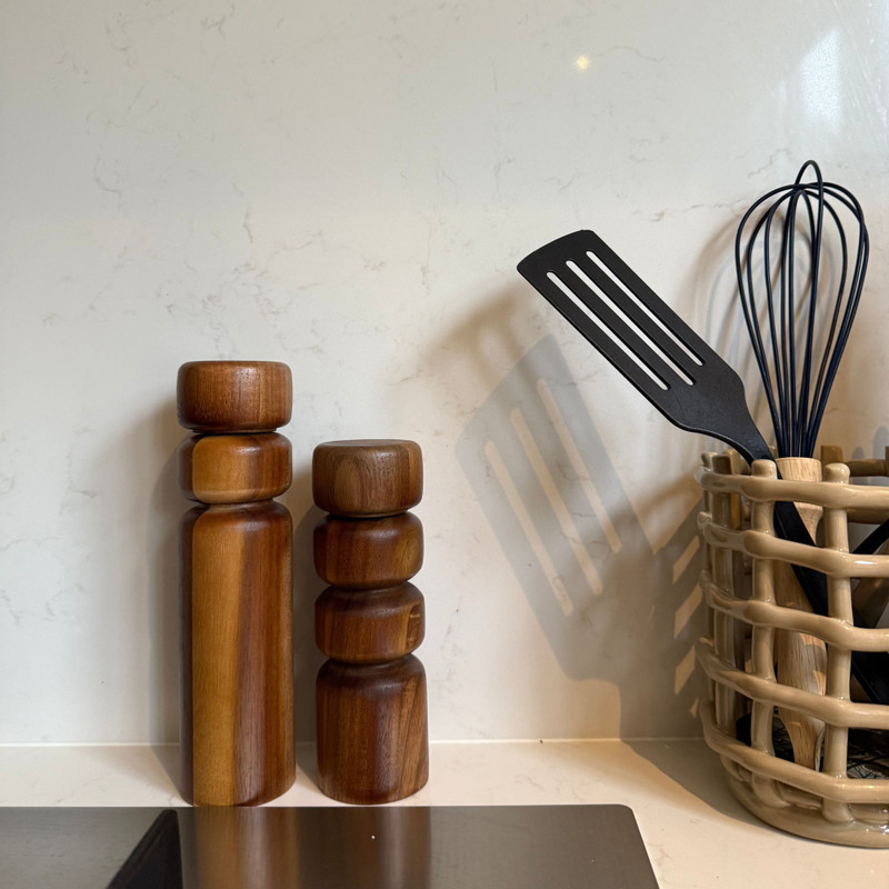 Peper- of zoutmolen - bruin - ø6x17.5 cm