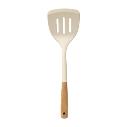 Spatel met gleuf - wit - 34 cm