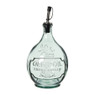 Olijfoliefles van gerecycled glas - transparant - 12.5x12.5x24 cm