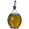 Olijfoliefles van gerecycled glas - transparant - 12.5x12.5x24 cm