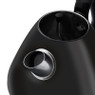 Retro waterkoker 1,7l - zwart - 27x27x24.8 cm