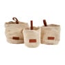 Opbergmand met lus - lichtbeige - ø10x11 cm 