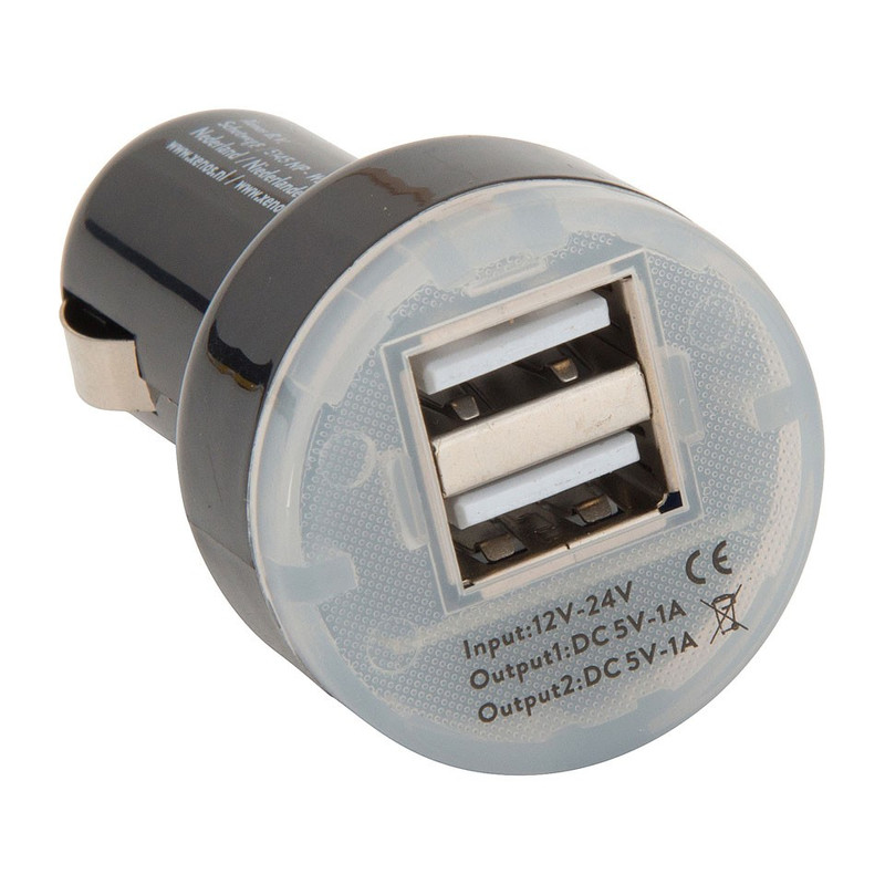 Auto oplader - 2-USB poorten