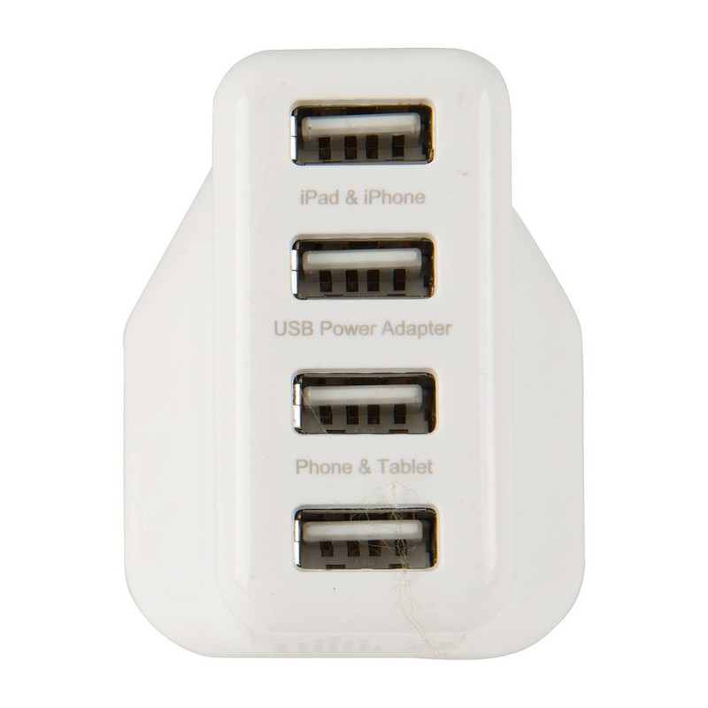 USB lichtnetadapter - 4 usb poorten