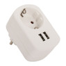 Dubbele USB-lader met stopcontact