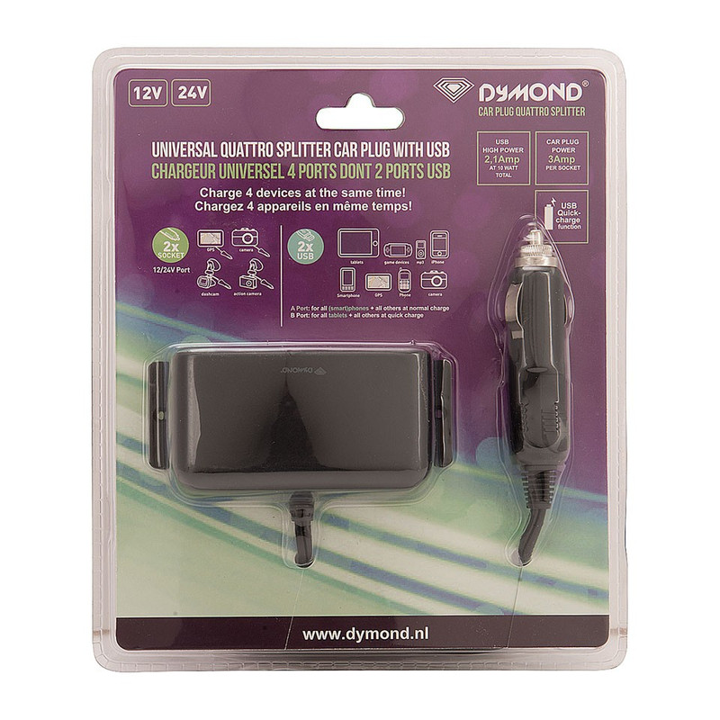 Auto oplader + splitter