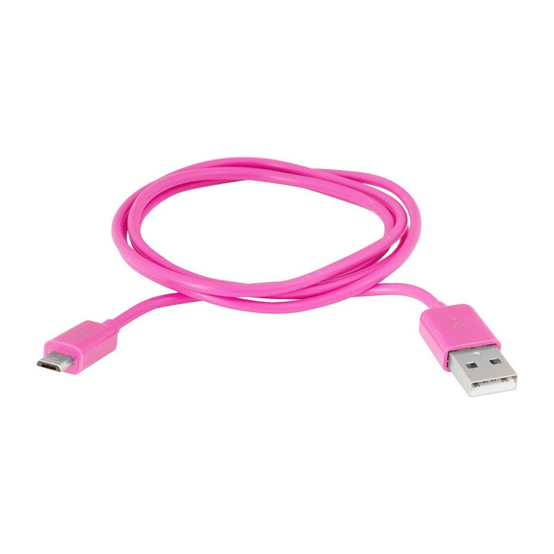 Micro USB kabel - roze
