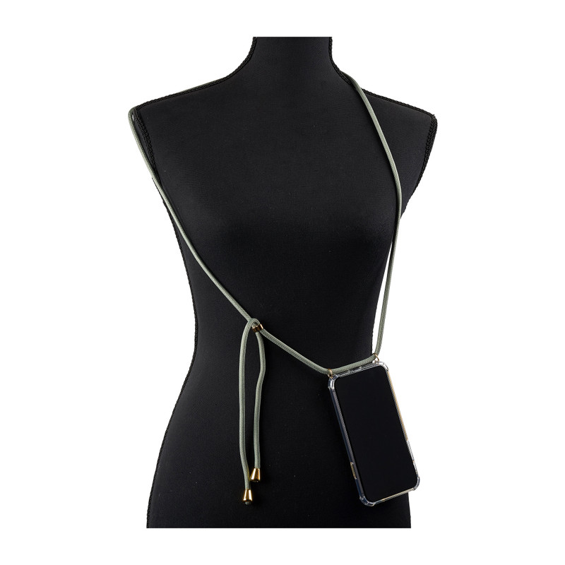 Telefoonhoesje met koord - iPhone 11- groen