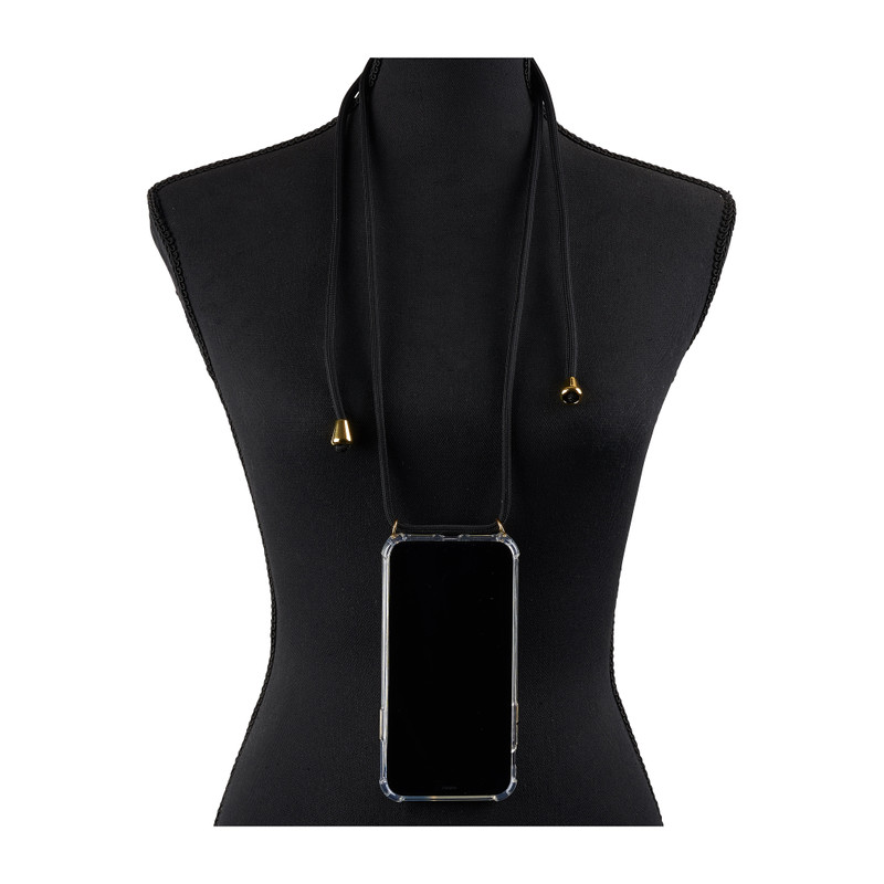 Telefoonhoesje met koord - Samsung S10 - zwart