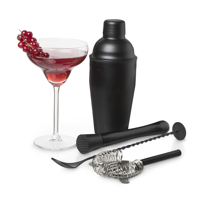 Cocktail stamper - zwart - 20,5x3,2 cm