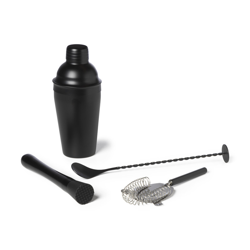 Cocktail stamper - zwart - 20,5x3,2 cm