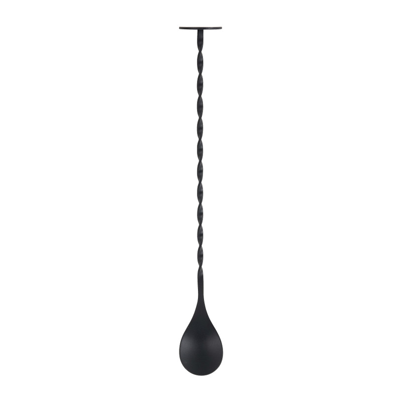 Cocktail lepel - zwart - 3,2x27,5 cm