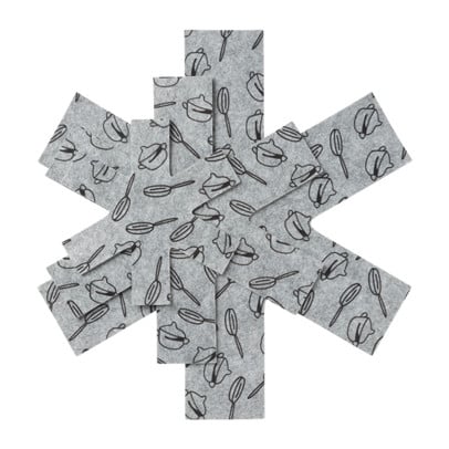 Pannenbeschermer - grijs - set van 3