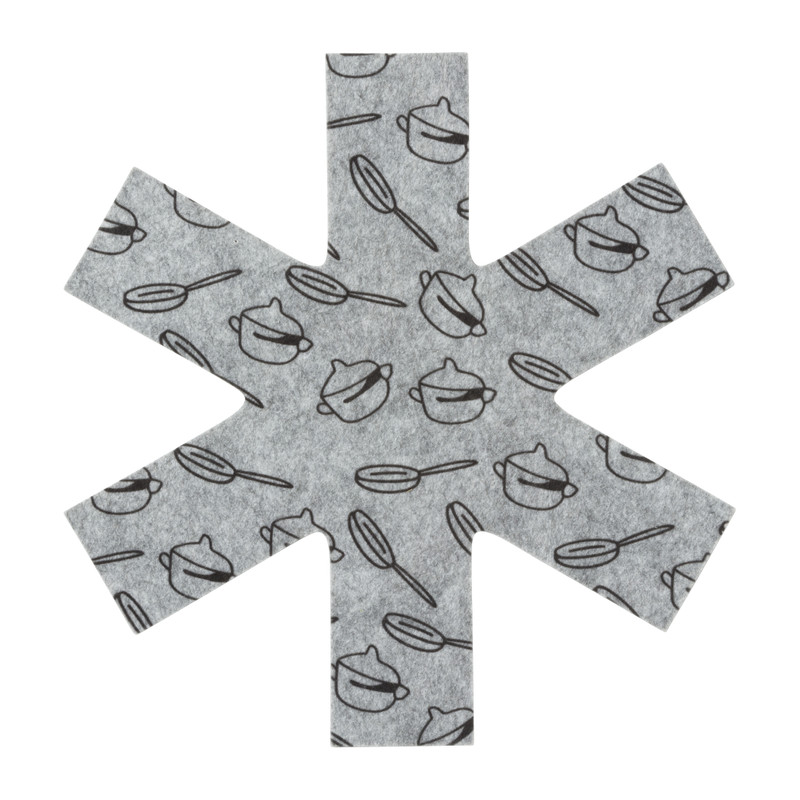 Pannenbeschermer - grijs - set van 3